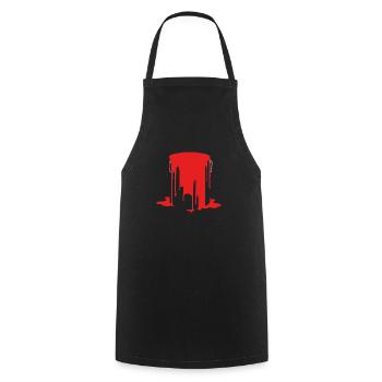 Offener Farbeimer - Kochschürze - Schwarz - Vorne - AI Model Male 185 dark (185cm)