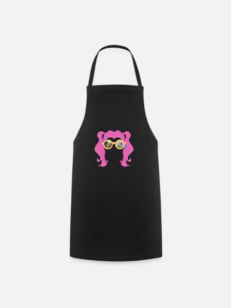 Girls with glasses - Cooking Apron - black