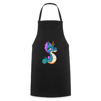 Cute Seahorse Unicorn Seahorse Gift - Cooking Apron - black - Front - AI Model Male 185 dark (185cm)