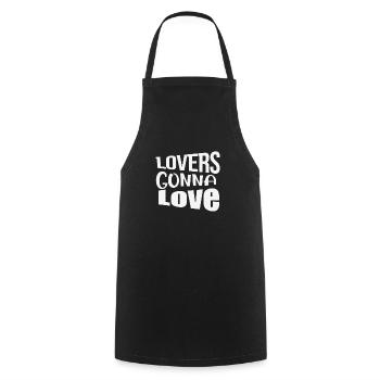 Lovers Gonna Love - Kochschürze - Schwarz - Vorne - AI Model Male 185 dark (185cm)