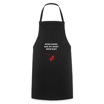 True Crime Fans Blutig - Witzig - Nicht mein Blut! - Kochschürze - Schwarz - Vorne - AI Model Male 185 dark (185cm)