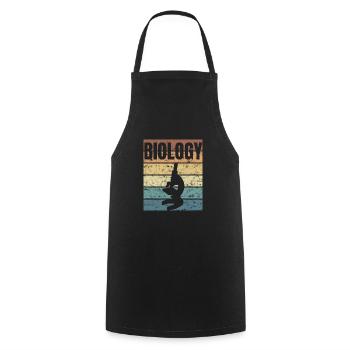 Biology Biologist Biologist Microscope - Cooking Apron - black - Front - AI Model Male 185 dark (185cm)