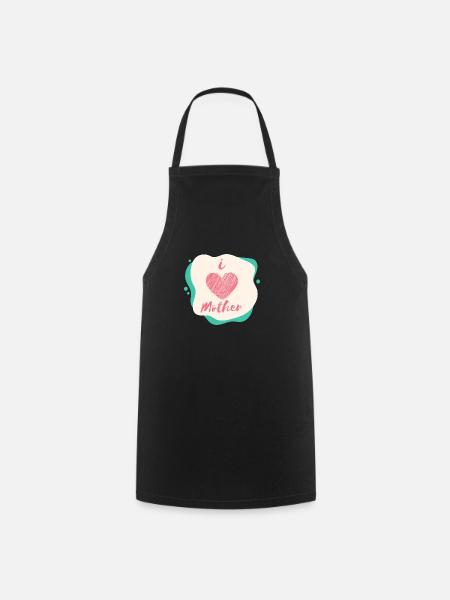 I love mother - Kochschürze - Schwarz
