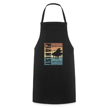 Piano Player Piano Player Grand Piano Musician Art - Cooking Apron - black - Front - AI Model Male 185 dark (185cm)