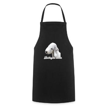 Bedlington terrier - Cooking Apron - black - Front - AI Model Male 185 dark (185cm)
