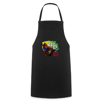 Pirates pour toujours - Tablier de cuisine - noir - Devant - AI Model Male 185 dark (185cm)