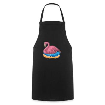 Ente mit Donut Lustiges Flamingo T-Shirt - Kochschürze - Schwarz - Vorne - AI Model Male 185 dark (185cm)