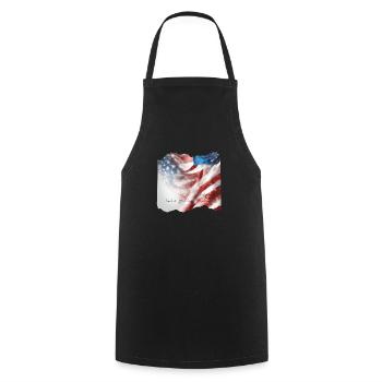 American - Tablier de cuisine - noir - Devant - AI Model Male 185 dark (185cm)
