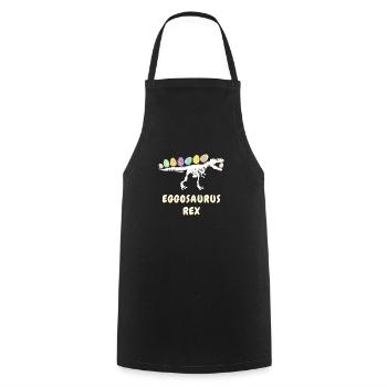 Eggosaurus Rex Funny Easter Dino for Kids - Cooking Apron - black - Front - AI Model Male 185 dark (185cm)