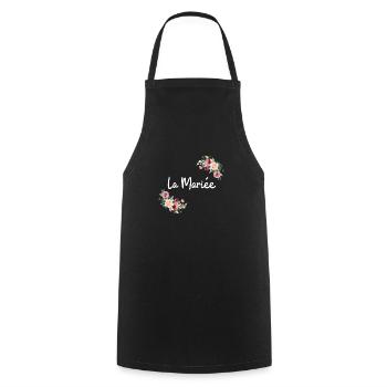 Die Brautblumen - Kochschürze - Schwarz - Vorne - AI Model Male 185 dark (185cm)