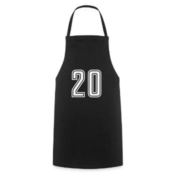 20 - Cooking Apron - black - Front - AI Model Male 185 dark (185cm)
