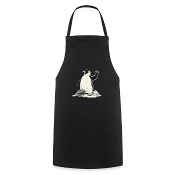 Resist Penguin Grunge Protest - Kochschürze - Schwarz - Vorne - AI Model Male 185 dark (185cm)