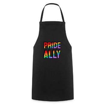 Pride ally - Cooking Apron - black - Front - AI Model Male 185 dark (185cm)