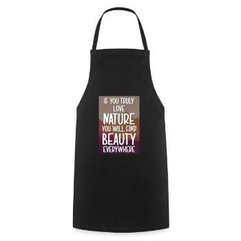 Forest Hiking Environmental Protection Mountains - Cooking Apron - black - Front - AI Model Male 185 dark (185cm)