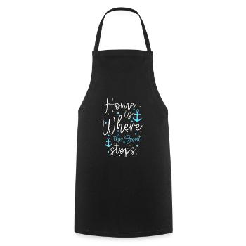 Croisière voilier - Tablier de cuisine - noir - Devant - AI Model Male 185 dark (185cm)