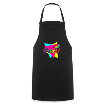 Fierté gaie - Tablier de cuisine - noir - Devant - AI Model Male 185 dark (185cm)
