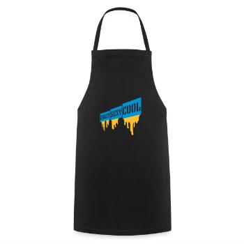 crazy sexy cool design - Cooking Apron - black - Front - AI Model Male 185 dark (185cm)