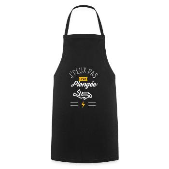 J'Peux Pas J'Ai Plongée - Tablier de cuisine - noir - Devant - AI Model Male 185 dark (185cm)