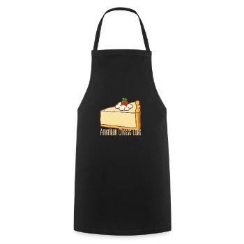 Cheesecake, gâteau au lait caillé américain, cheesecake - Tablier de cuisine - noir - Devant - AI Model Male 185 dark (185cm)