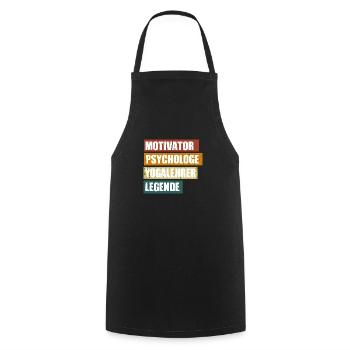 Lustiger Yogalehrer Spruch zum Geburtstag - Kochschürze - Schwarz - Vorne - AI Model Male 185 dark (185cm)