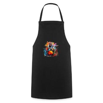 Le batteur doit avoir le sens du rythme - Tablier de cuisine - noir - Devant - AI Model Male 185 dark (185cm)
