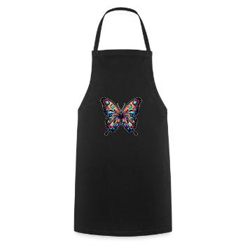 Butterfly - Cooking Apron - black - Front - AI Model Male 185 dark (185cm)