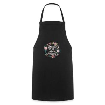 Adoption Is The New Pregnant Adoptive Mom Family - Cooking Apron - black - Front - AI Model Male 185 dark (185cm)