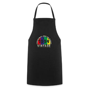 Vintage 1994 Retro - Bursdag - Tablier de cuisine - noir - Devant - AI Model Male 185 dark (185cm)