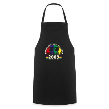 Original - One of Kind 2009 Birthday Gift. - Cooking Apron - black - Front - AI Model Male 185 dark (185cm)