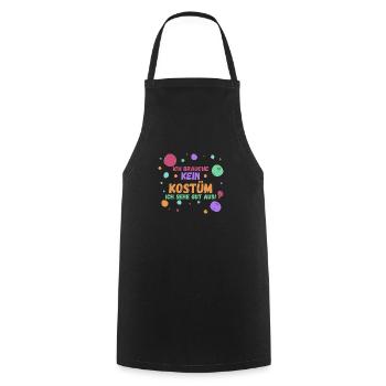 Carnival Costume Carnival - Cooking Apron - black - Front - AI Model Male 185 dark (185cm)