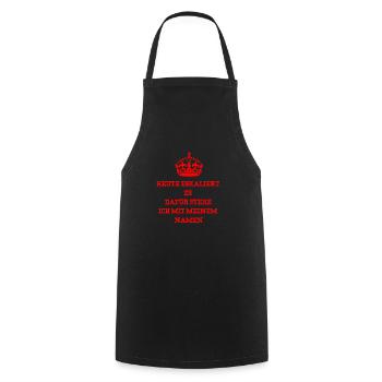 Keep Calm escalation - Cooking Apron - black - Front - AI Model Male 185 dark (185cm)