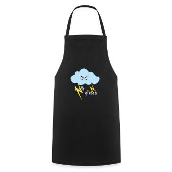 die lustige Gewitter Wolke - Kochschürze - Schwarz - Vorne - AI Model Male 185 dark (185cm)