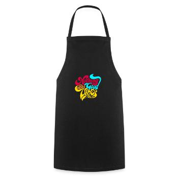 Mens Nice Vintage Official Nothing But Good Vibes - Cooking Apron - black - Front - AI Model Male 185 dark (185cm)
