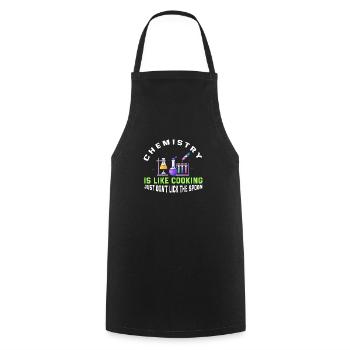 La chimie, c’est comme la cuisine - Tablier de cuisine - noir - Devant - AI Model Male 185 dark (185cm)
