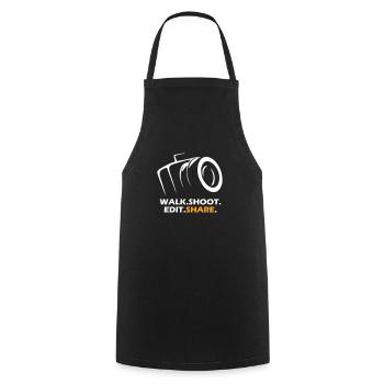 Walk Shoot Modifier Partager - Tablier de cuisine - noir - Devant - AI Model Male 185 dark (185cm)