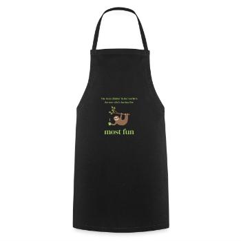 Fauli Kletterer - Kochschürze - Schwarz - Vorne - AI Model Male 185 dark (185cm)