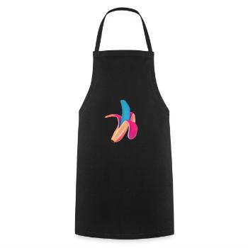Neon Banana - Cooking Apron - black - Front - AI Model Male 185 dark (185cm)