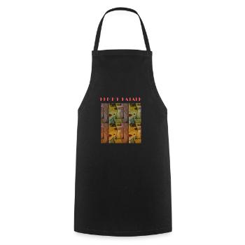 Femme fatale warm colours - Tablier de cuisine - noir - Devant - AI Model Male 185 dark (185cm)