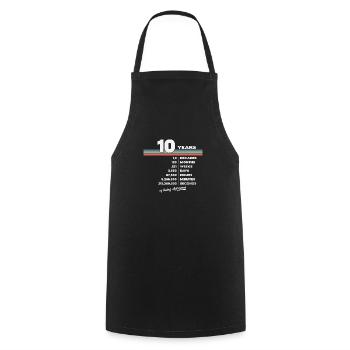 10th Birthday Vintage 10 Years Old Retro 120 - Cooking Apron - black - Front - AI Model Male 185 dark (185cm)