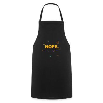 NOPE - ne soyez pas un béni-oui-oui! - Tablier de cuisine - noir - Devant - AI Model Male 185 dark (185cm)
