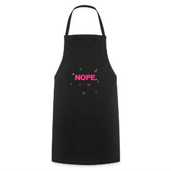 NOPE - ne soyez pas un béni-oui-oui! - Tablier de cuisine - noir - Devant - AI Model Male 185 dark (185cm)