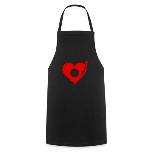 Plattenspieler-Herz von Liebe meines Labels - Kochschürze