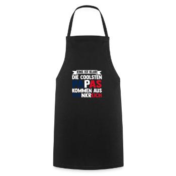 French French France - Cooking Apron - black - Front - AI Model Male 185 dark (185cm)