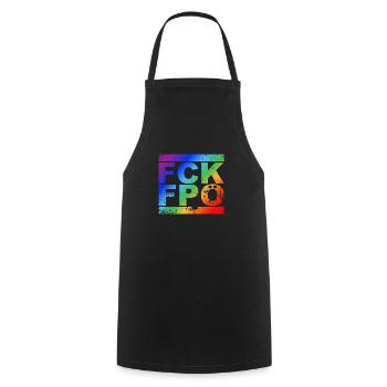 FCK FPÖ - Montrer l’exemple contre la droite - Tablier de cuisine - noir - Devant - AI Model Male 185 dark (185cm)