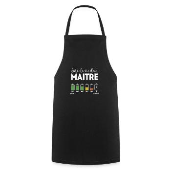 Merci Maître Pour Cette Année - Tablier de cuisine - noir - Devant - AI Model Male 185 dark (185cm)