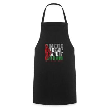free palestine flag - Cooking Apron - black - Front - AI Model Male 185 dark (185cm)