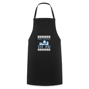 Happy Birthday Jesus - Ugly Christmas Sweater - Cooking Apron - black - Front - AI Model Male 185 dark (185cm)