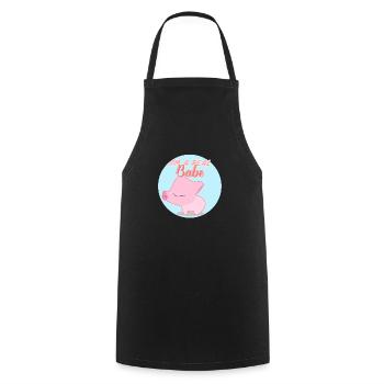 Je suis un vrai bébé Je suis un vrai bébé - Tablier de cuisine - noir - Devant - AI Model Male 185 dark (185cm)