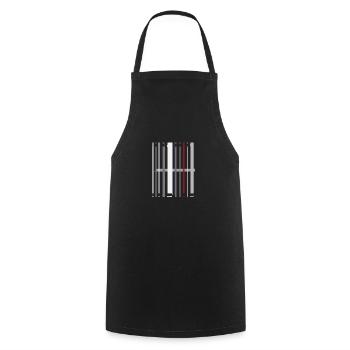 Stylish Abstract Two - Kochschürze - Schwarz - Vorne - AI Model Male 185 dark (185cm)
