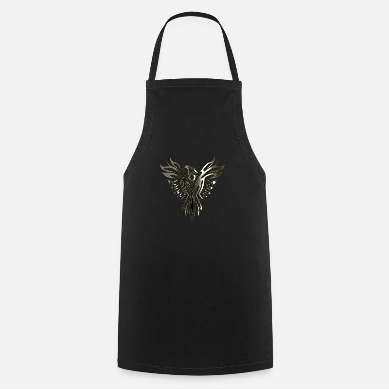Phoenix in gold - Cooking Apron - black